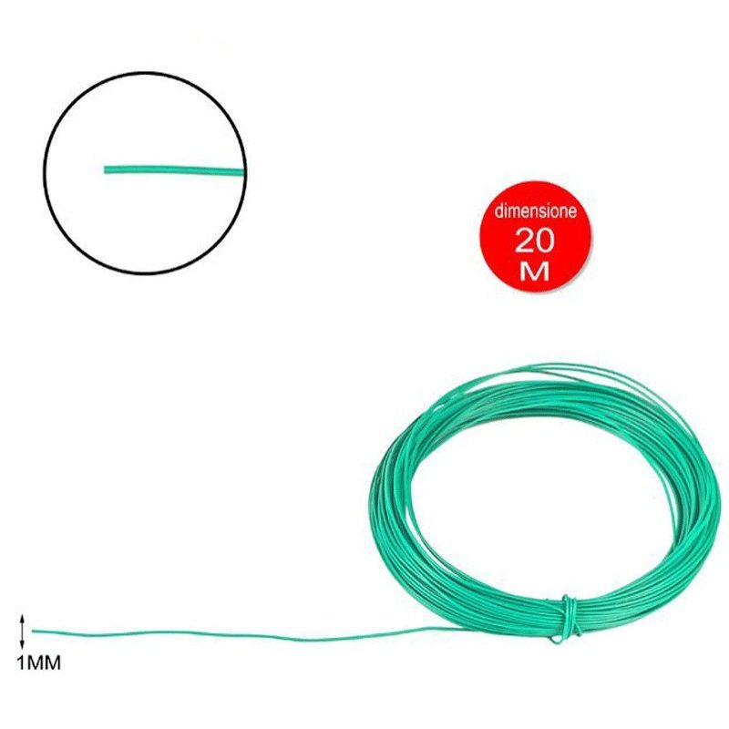 Hongu 6 rotoli Filo di ferro zincato plastificato per legature 1mm ...