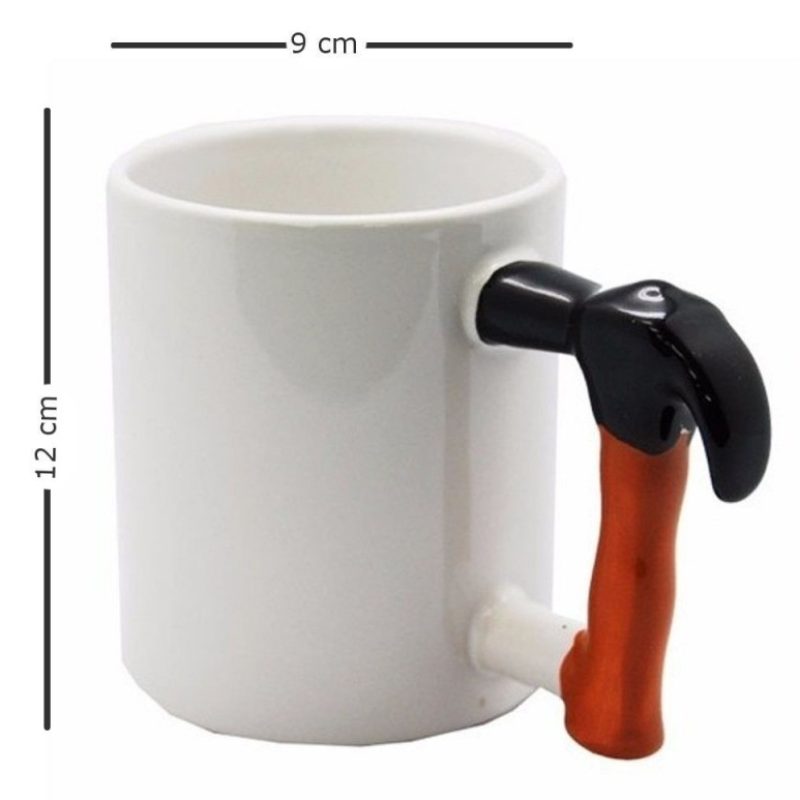 Tazza in porcellana impugnatura martello idea regalo hammug caffè bevande