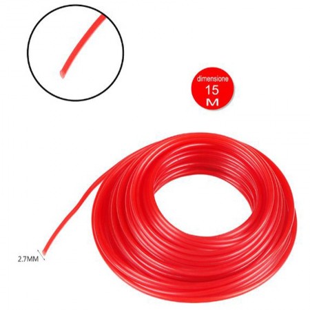 6 rotoli Filo per decespugliatore diametro 2,7mm tagliaerba 15 metri cavo bobina