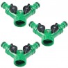 3x Portagomma Raccordo a due Vie Doppia Uscita Acqua Rubinetti Pres...