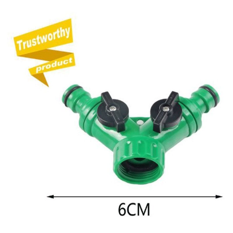 3x Portagomma Raccordo a due Vie Doppia Uscita Acqua Rubinetti Pres...