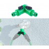 3x Portagomma Raccordo a due Vie Doppia Uscita Acqua Rubinetti Pres...