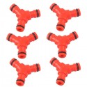 6x Portagomma Raccordo a tre vie Connettore tubo Acqua Giardino Giunto Aggancio