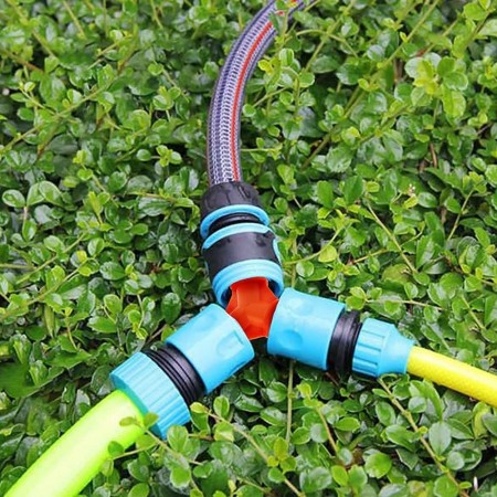 6x Portagomma Raccordo a tre vie Connettore tubo Acqua Giardino Giunto Aggancio