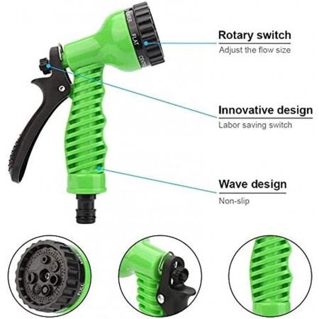 Tubo per irrigazione estensibile 30 Annaffia giardino Pistola pompa Giardinaggio