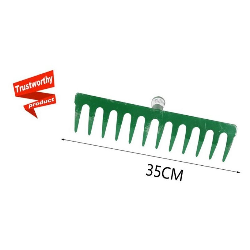 Hongu Rastrello Metallo verniciato Pettine Giardino 12 denti Raccog...