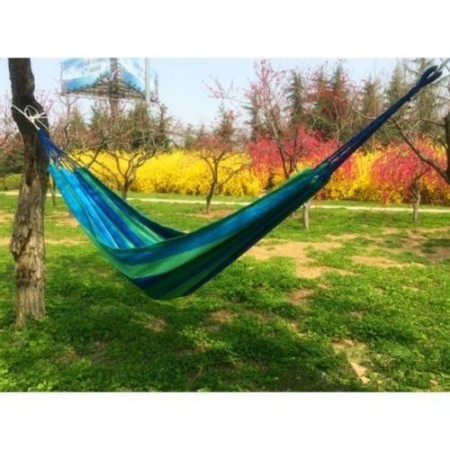 Amaca da giardino 200 kg max portatile con sacco cotone campeggio vacanze relax