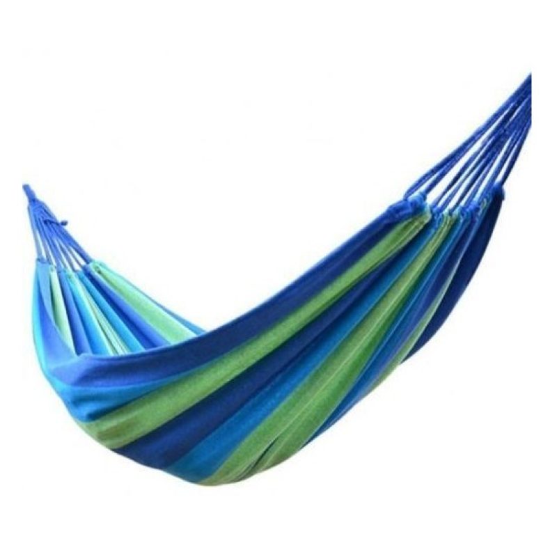Amaca da giardino 200 kg max portatile con sacco cotone campeggio vacanze relax