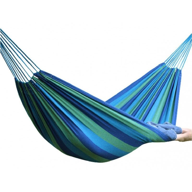 Amaca da giardino 200 kg max portatile con sacco cotone campeggio vacanze relax
