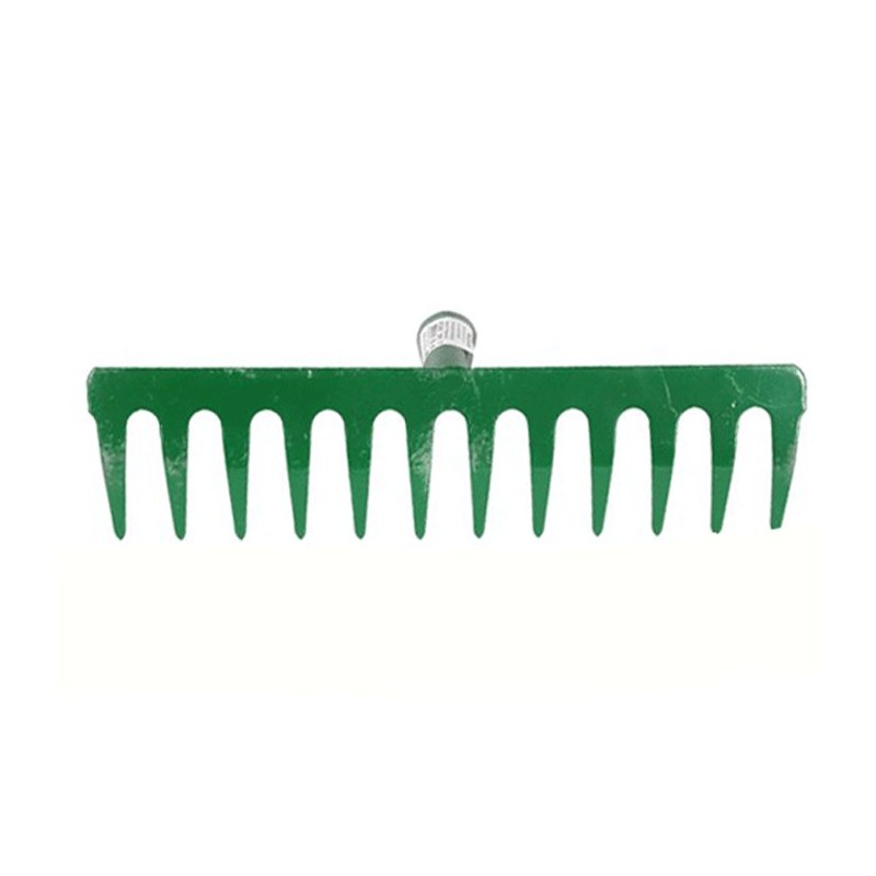 Rastrello Metallo verniciato Pettine Giardino 12 denti Raccogli Foglie Pulizia