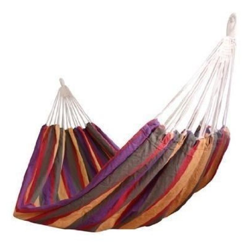 Amaca da giardino 200 kg max portatile con sacco cotone campeggio vacanze relax
