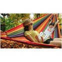 Amaca da giardino 200 kg max portatile con sacco cotone campeggio vacanze relax