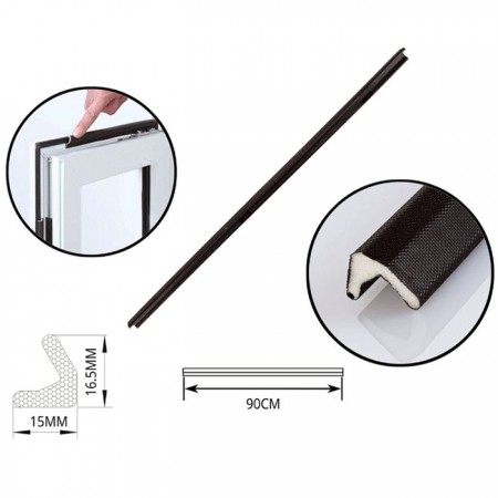 2x Parafreddo Paraspifferi Isolante Sigillo Schiuma porta finestra Chiusura 90cm