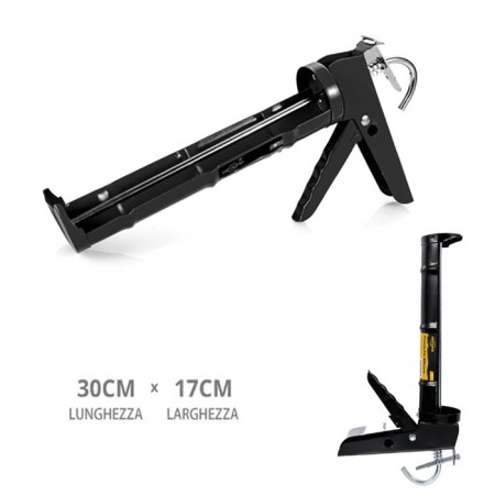 Pistola per Silicone Professionale Foracartucce per Cartuccia Sigillanti Manuale