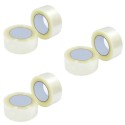 6x Rotoli Nastro Adesivo Trasparente rotolo Pacchi Imballaggio Ferramenta