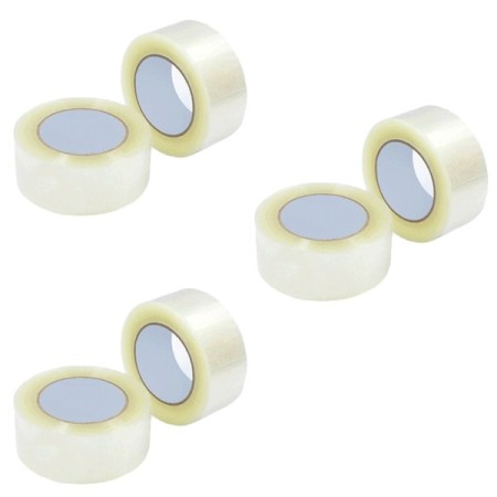 6x Rotoli Nastro Adesivo Trasparente rotolo Pacchi Imballaggio Ferramenta