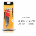 Set 9 Chiavi esagonali a Brugola ad L Bricolage estremità tonda piegata chiavini