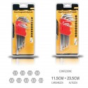 Set 18 Chiavi esagonali a Stella e brugola L Bricolage supporto lunghe chiavini
