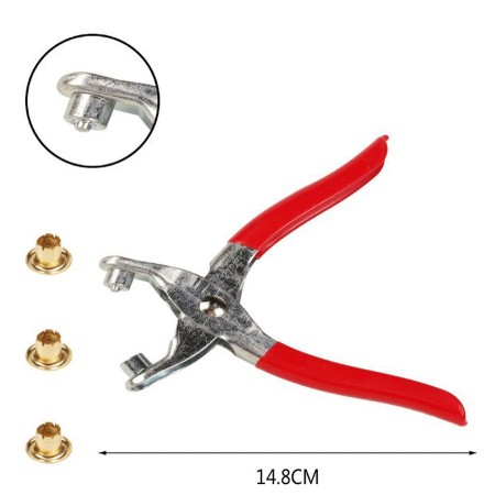 Set Pinza Fustellatrice e Occhiellatrice Cintura Buco Forare occhielli rivetti