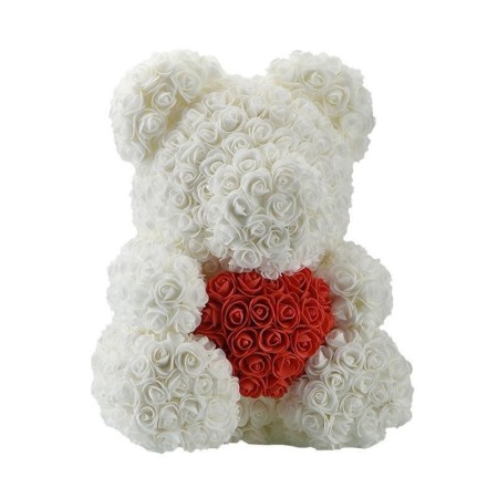 Orso Orsetto di Rose Artificiale Fiore Regalo 25CM San valentino compleanno Capodanno