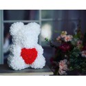Orso Orsetto di Rose Artificiale Fiore Regalo 25CM San valentino compleanno Capodanno