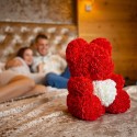 Orso Orsetto di Rose Artificiale Fiore Regalo 25CM San valentino compleanno Capodanno