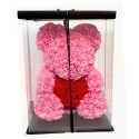 Orso Orsetto di Rose Artificiale Fiore Regalo 25CM San valentino compleanno Capodanno