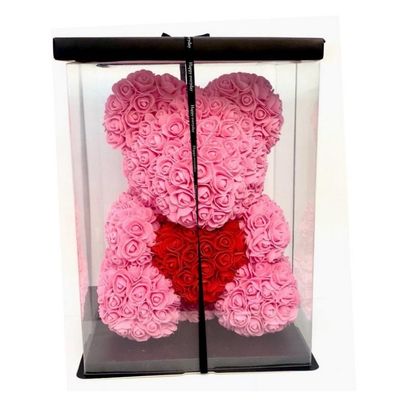 Hongu Orso Orsetto di Rose Artificiale Fiore Regalo 25CM San valent...
