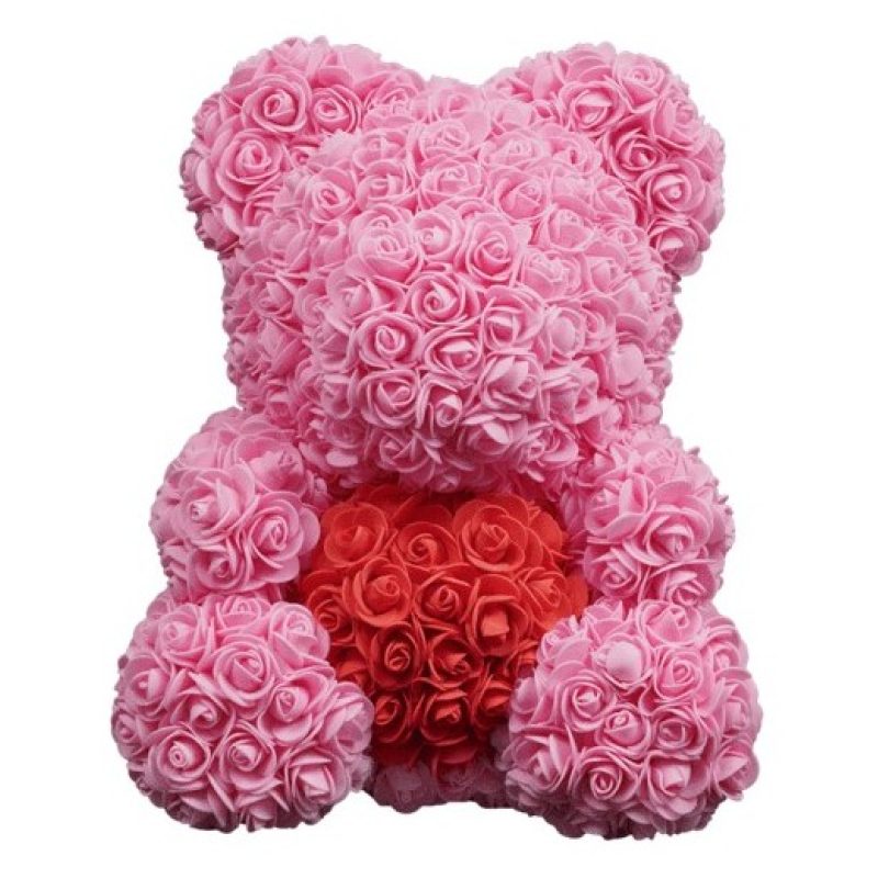 Hongu Orso Orsetto di Rose Artificiale Fiore Regalo 25CM San valent...