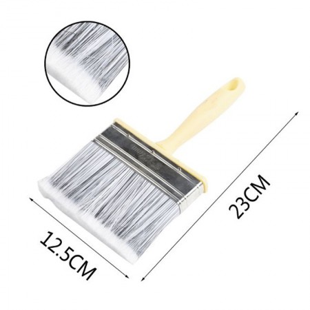 Set 4 pennelli vernice piatti setola Pittura Manico Spazzole Fai da te Bricolage