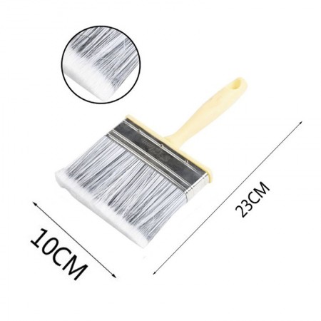 Set 4 pennelli vernice piatti setola Pittura Manico Spazzole Fai da te Bricolage
