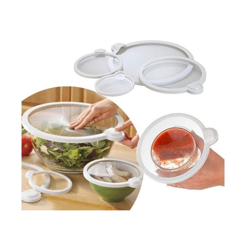 4 Coperchi Per Bicchieri Da 880 Ml, Diametro 9 Cm, In Plastica AS Trasparente, A Prova Di Schizzo E Senza BPA, Neri - 2