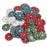 Set Poker 100 Fiches Chips Gioco Bottone dealer texas holdem getton...