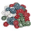 Set Poker 200 Fiches Chips 2 mazzi carte texas hold'em panno deal Gettone Gioco