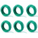 6 rotoli Filo di ferro rivestito gomma per legature 1mm 20m 30m 50m Matassa