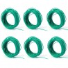 Hongu 6 rotoli Filo di ferro rivestito gomma per legature 1mm 20m 3...