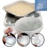 4 coperchio Silicone Pezzi Guarnizione ermetici Mantenere Cibo Fresco freschi