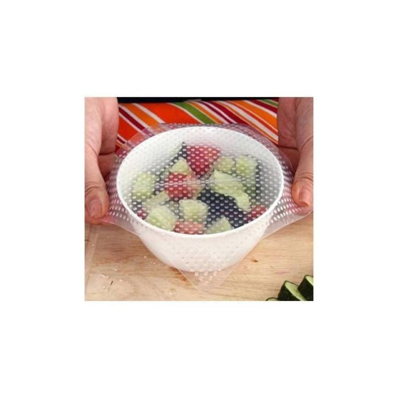 4 coperchio Silicone Pezzi Guarnizione ermetici Mantenere Cibo Fresco freschi