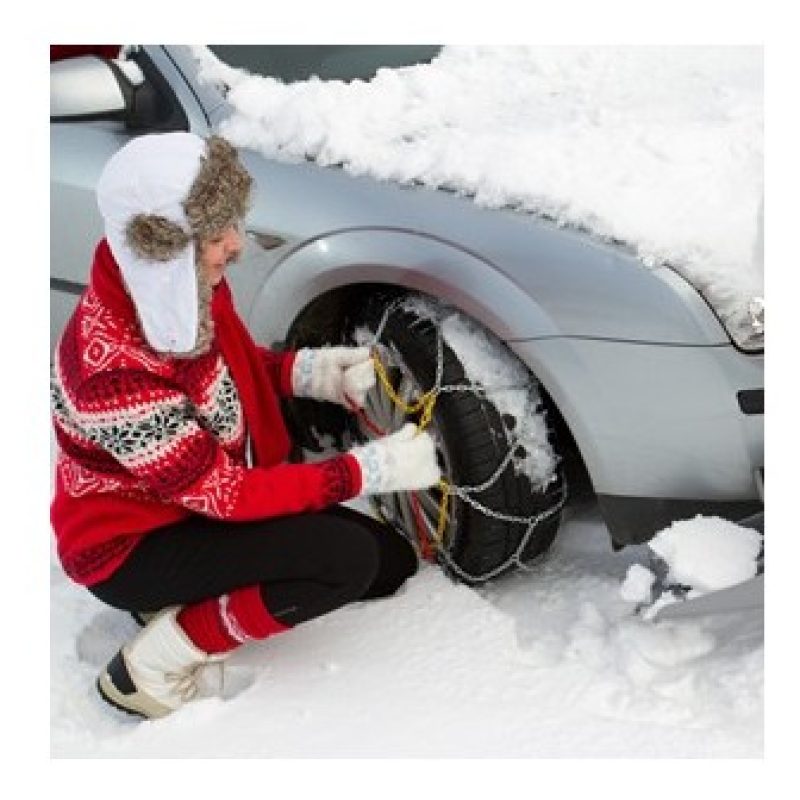 Hongu Kit Catene da Neve Omologate 9mm per pneumatici TUV KNS 80 ON...
