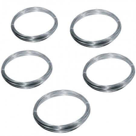 5 rotoli di Filo di ferro zincato Fai da te per legature MT 15 20 30 Matassa