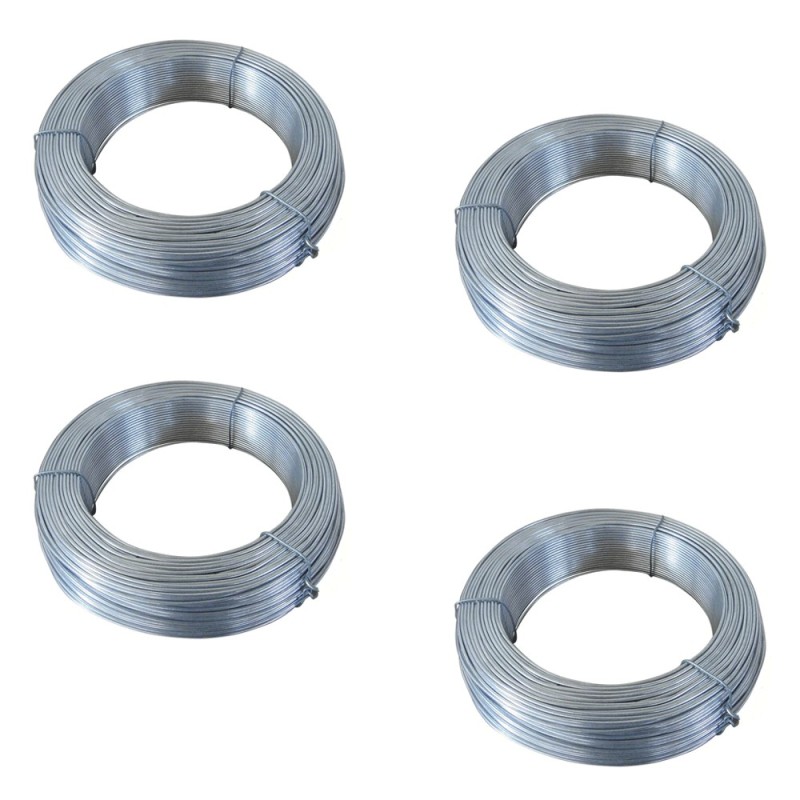 4 rotoli di Filo di ferro zincato Fai da te per legature Dm 1,6 MT 10 20 Matassa