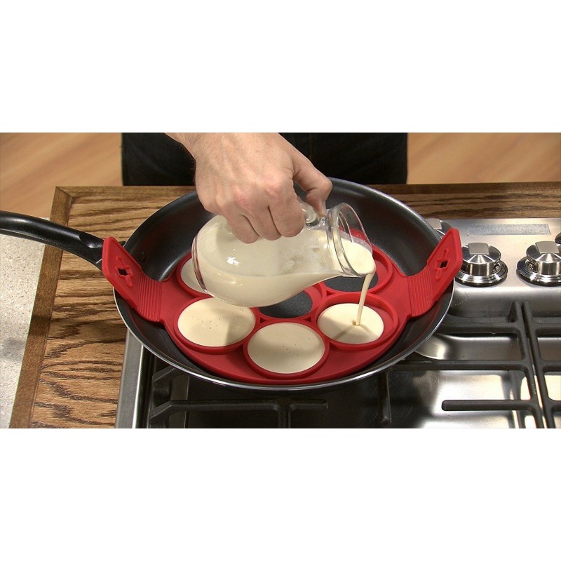 Stampo padella in silicone per pancakes frittelle omelette antiaderente stampi