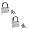 Hongu 2x Lucchetto arco 3 chiavi Antiscasso Corazzato Catenaccio Ac...