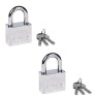 Hongu 2x Lucchetto arco 3 chiavi Antiscasso Corazzato Catenaccio Ac...