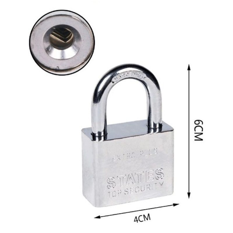 Hongu 2x Lucchetto arco 3 chiavi Antiscasso Corazzato Catenaccio Ac...