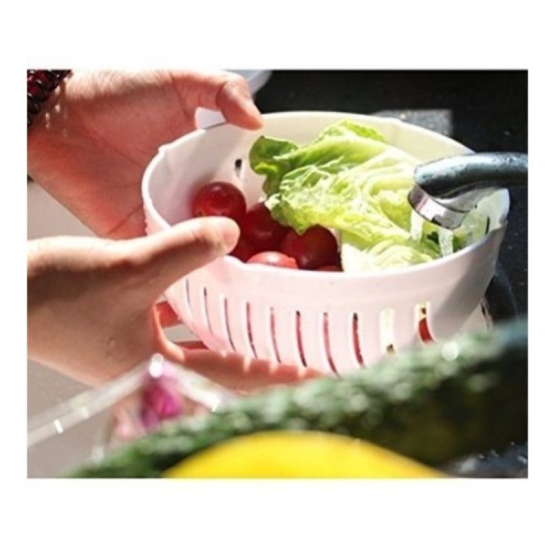Ciotola taglia insalata frutta verdura slicer veloce pulito semplice scolapasta