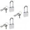 Hongu 3x Lucchetto arco 3 chiavi Antiscasso Corazzato Catenaccio Ac...