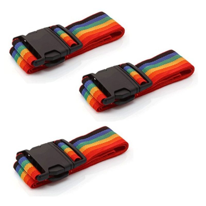 Hongu 3x CINGHIA FASCIA CINTURA CHIUSURA BAGAGLIO VIAGGIO VALIGIA V...