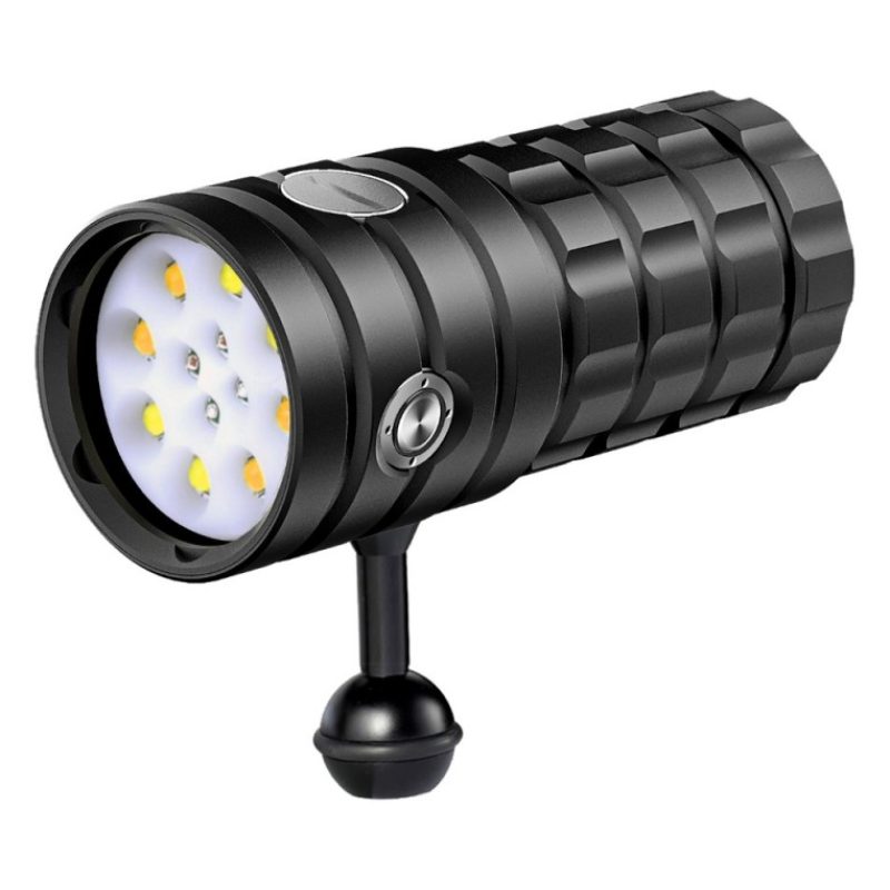 Hongu Torcia led subacquea 25000 lumen manico 100 m immersioni escu...