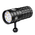Torcia led subacquea 25000 lumen manico 100 m immersioni escursioni diving Sub